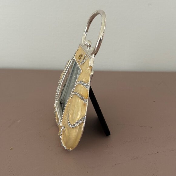 Purse Shaped Mini Photo Frame Rhinestone Accents Gold & Silver - Picture 2 of 4